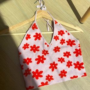 PacSun Flower Halter Tank